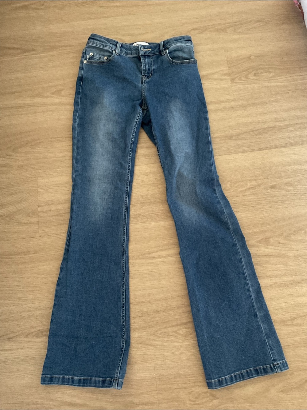 Princess Polly Medium Blue Flared Jeans